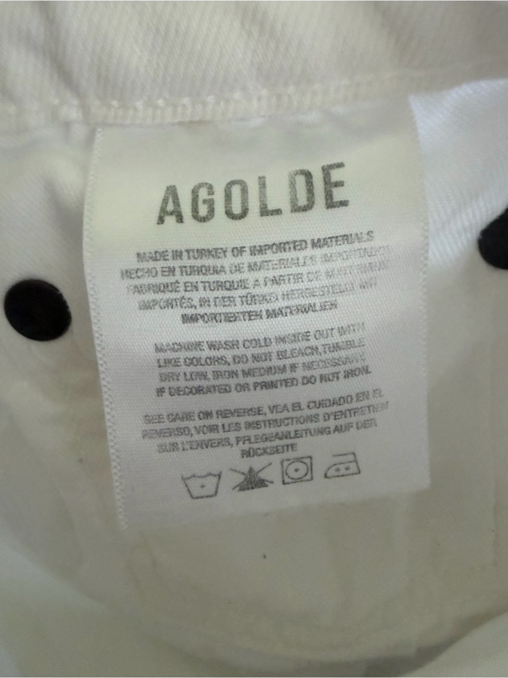 Agolde Riley Cropped White Jeans - Picture 7 of 10